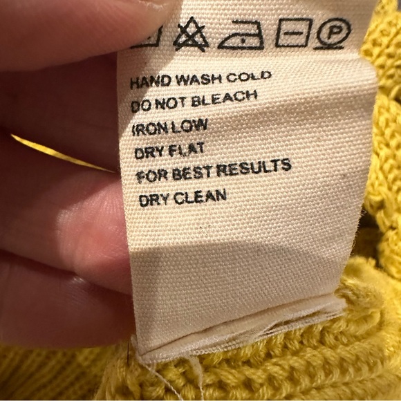 MOTH‎ Anthropologie Knitted Cami Vest Top in Mustard Yellow Size Small - Picture 6 of 6